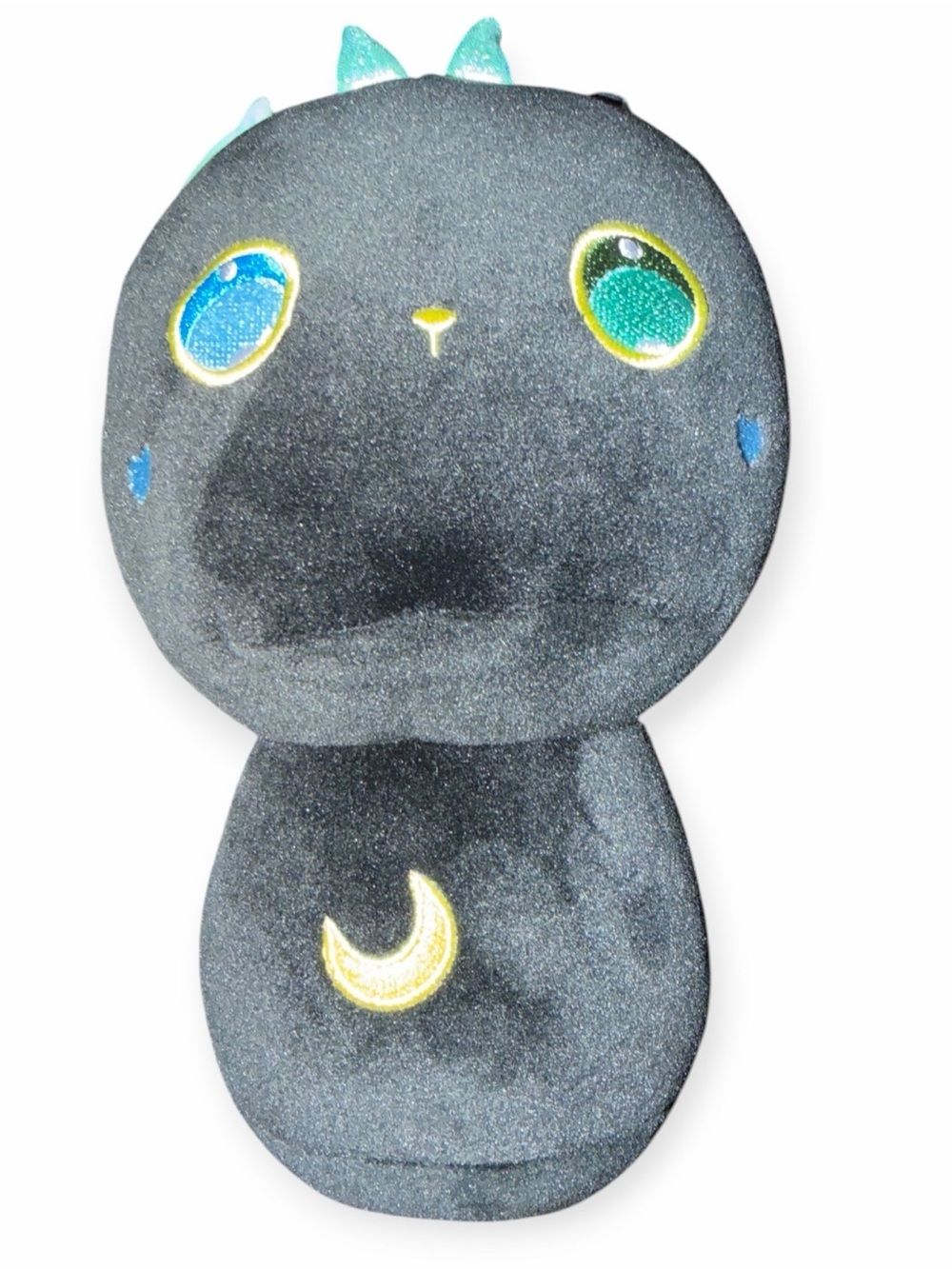 Black Plush Cat Toy with Moon Accent - Unknown Brand